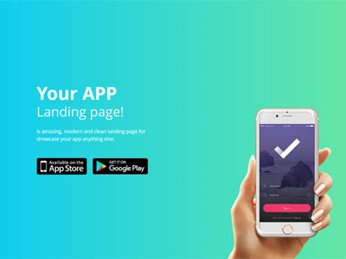 渐变色App应用官网网站模板